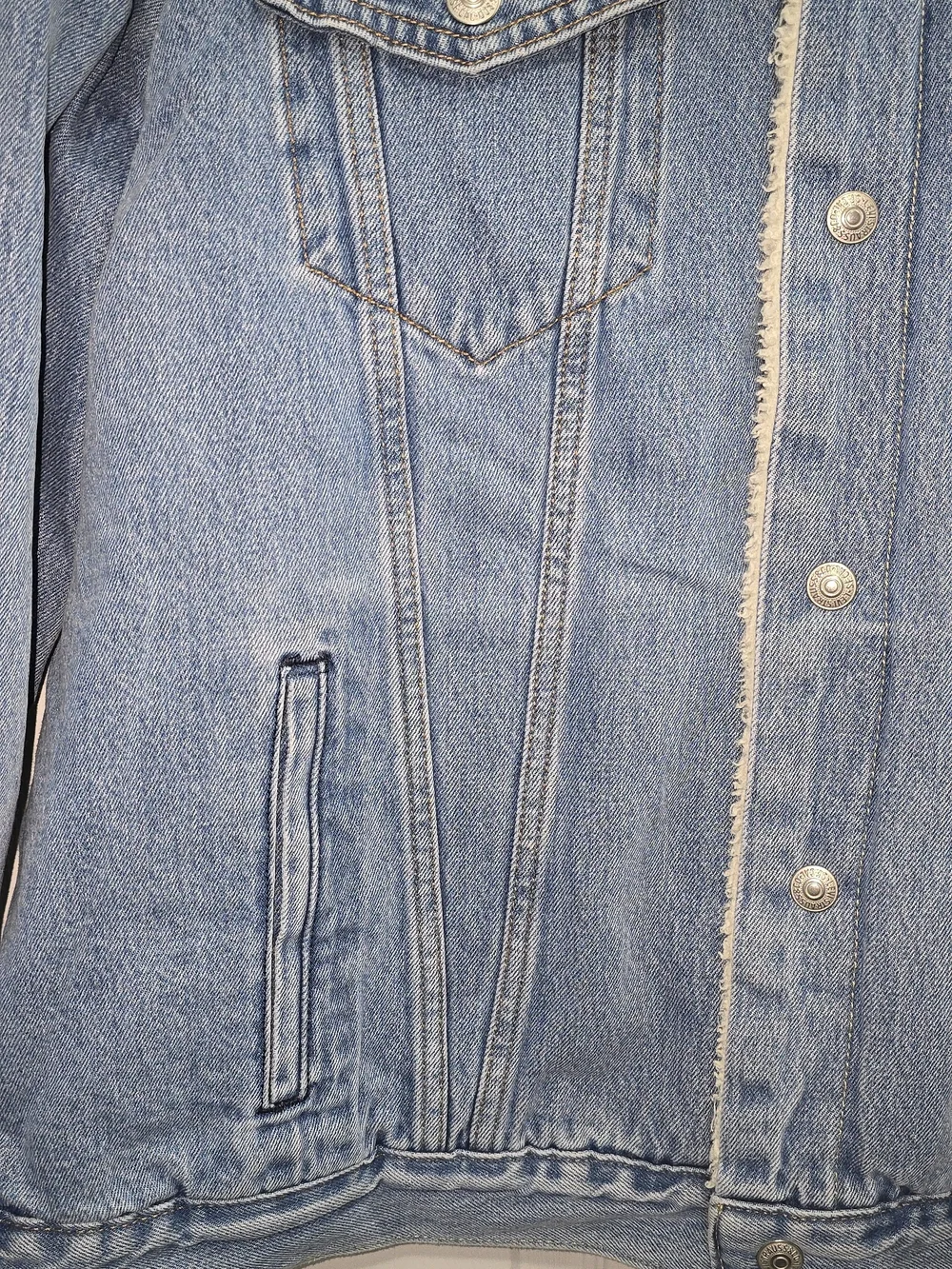 NWT Sz XXL Levi's Light Blue Denim Sherpa-Lined Jacket